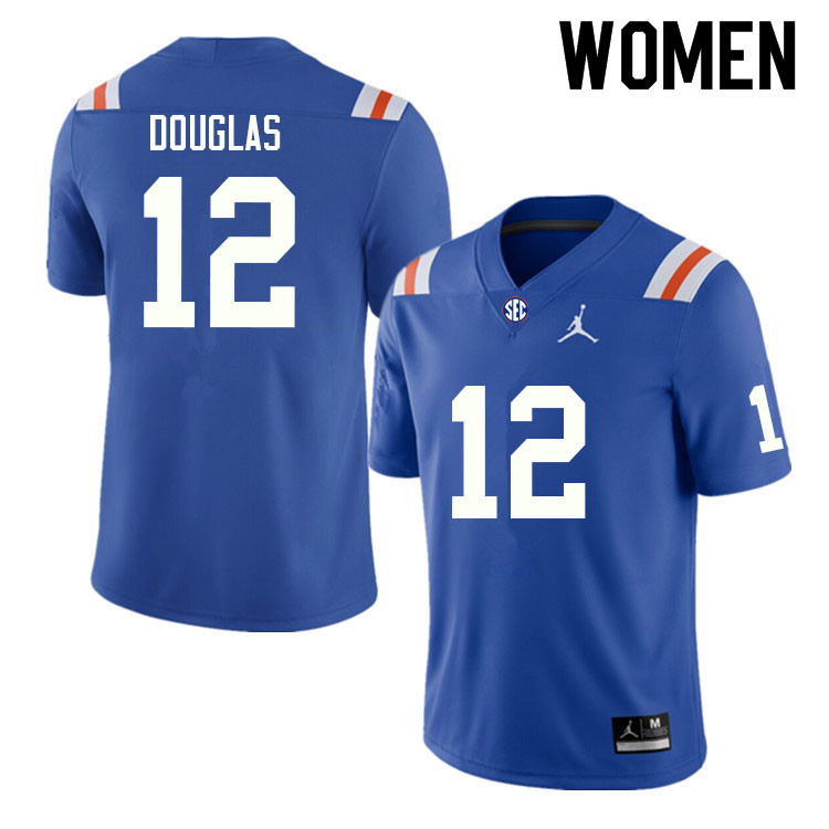 Women #12 Caleb Douglas Florida Gators College Football Jerseys Sale-Throwback - Click Image to Close